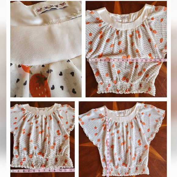 2 pc For Joseph Suede Jacket & XX3 Sheer Strawberry Top BUNDLE 2 PIECE both sz S - Picture 13 of 17